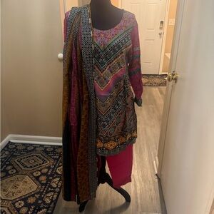 Indian Pakistani  Ethnic Suit 3pc lawn dress